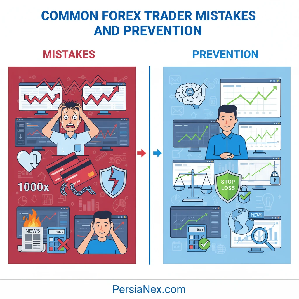 اشتباهات رایج تریدرها در بازار فارکس و روشهای پیشگیری اشتباهات رایج تریدرها در بازار فارکس و روشهای پیشگیری